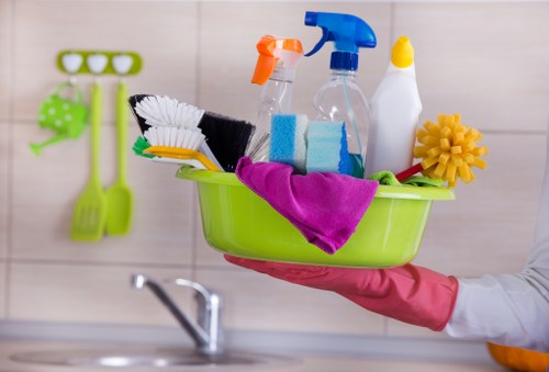 Sustainable carpet cleaning team focused on recycling and emissions reduction